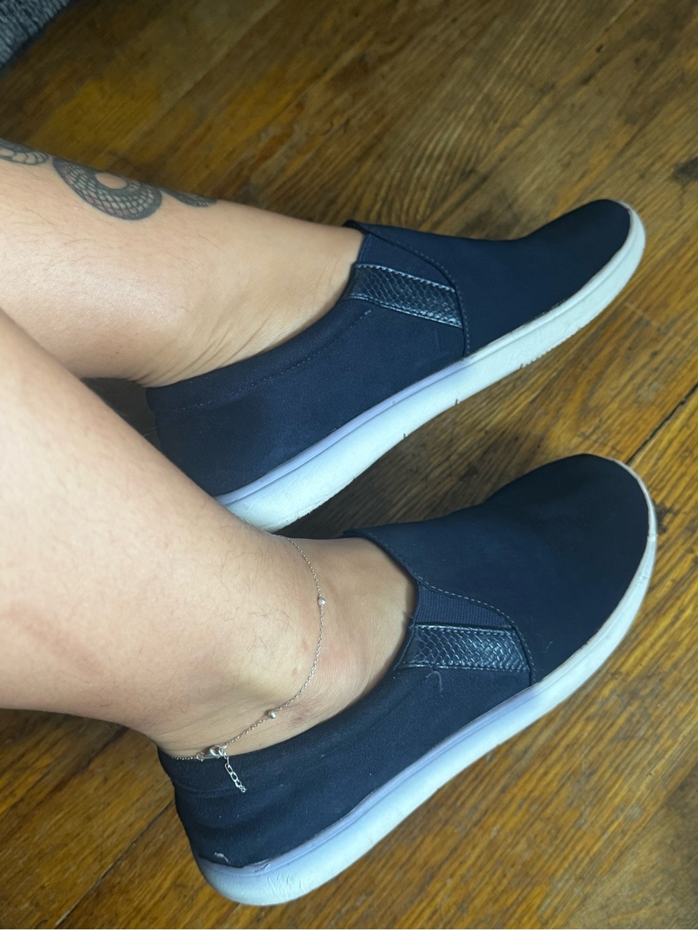 Alfani Navy Slip-On Sneakers with White Outsole